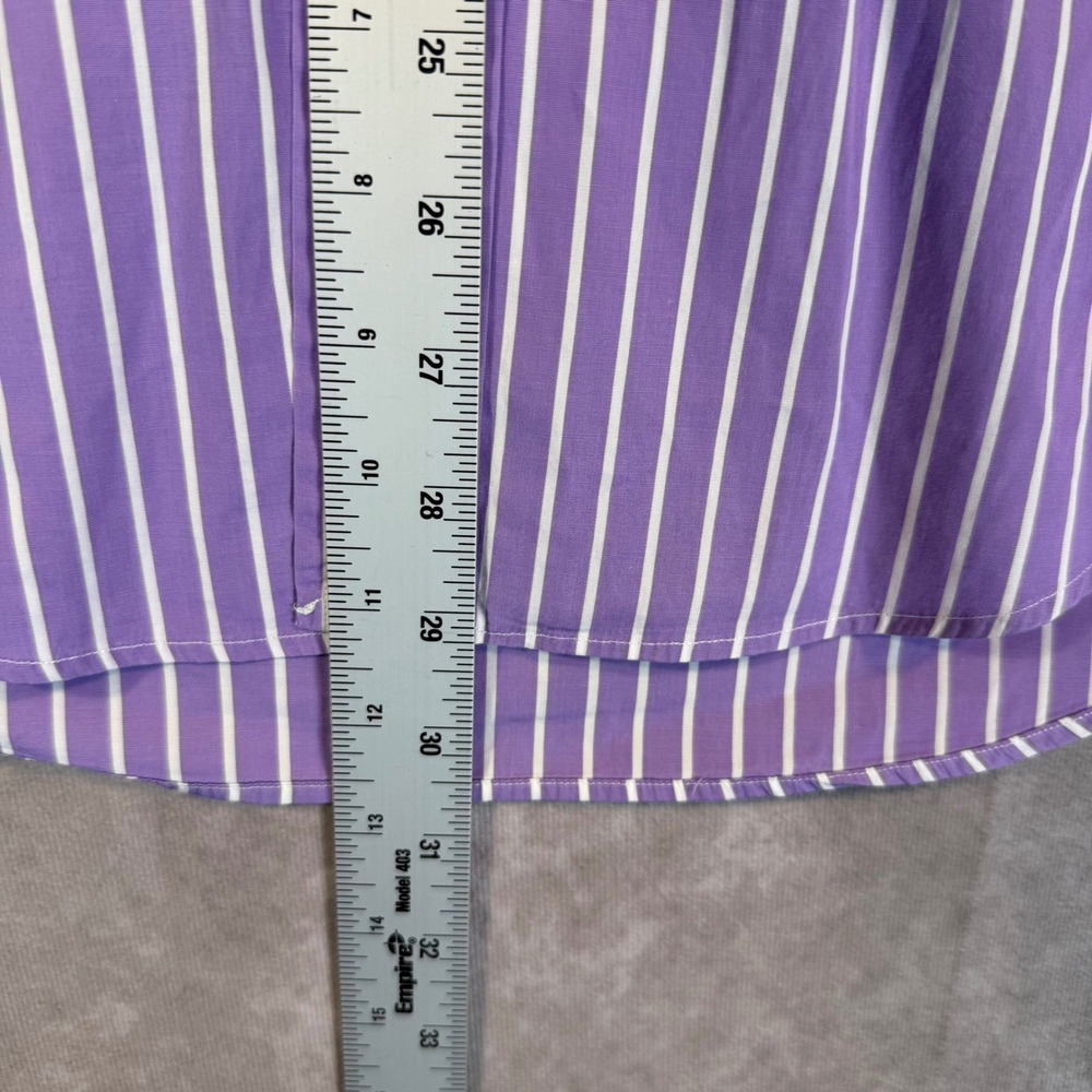 Ralph Lauren Shirt Men Small Purple Striped Long Sleeve Cotton Preppy Ivy League - Picture 5 of 10
